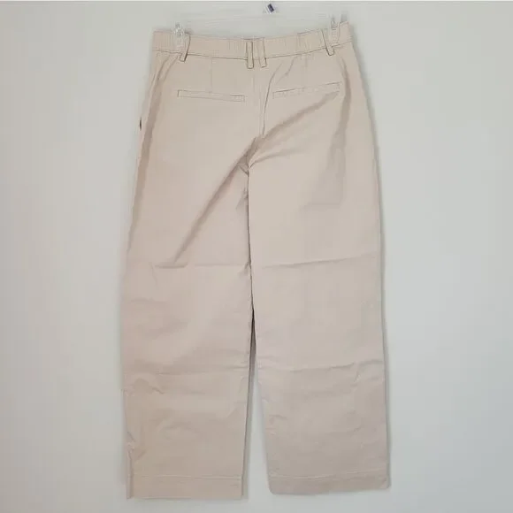 Abercrombie & Fitch Wide Leg High Rise Khaki Pants Size 31/12 - Picture 7 of 7